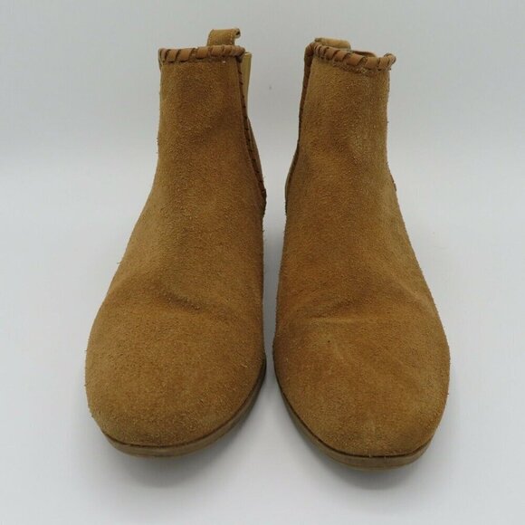 Jack Rogers Womens 7 Brown Ankle Boots Booties Woven Edges Western Southwestern - Picture 2 of 8